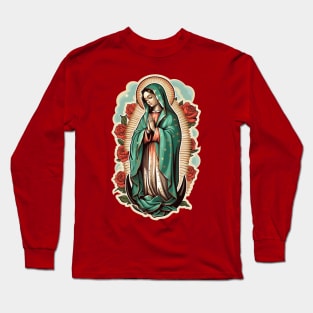 Our Lady of Guadalupe - Back Print Long Sleeve T-Shirt